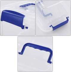 6-Pack Clear Plastic Storage Bins with Latch and Handle, 6 Quart Capacity