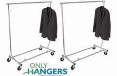 Only Hangers Collapsible Folding Salesman Rolling Garment Rack (SET OF 2)