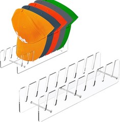 Hat Stand Organizer for Baseball Caps, Acrylic Hat Holder & Rack, 2PCS Clear