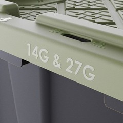 27 gal. Tough Storage Tote in Black and Army Green