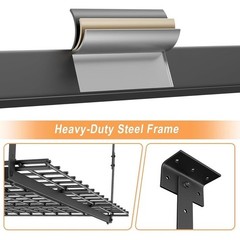 Heavy Duty Garage Ceiling Storage Rack 250lbs Overhead Organizer Adjustable New