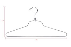 16″ Quality Metal Hangers 120-Pack Swivel Hook Stainless Steel Heavy Duty Wir…