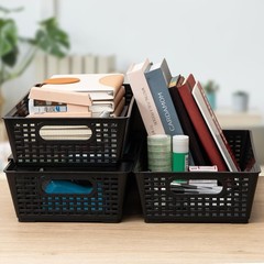 Durable 6 Count Extra Large Stackable Baskets for Versatile Storage Solutions