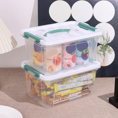 6-Pack 6 Quart Clear Plastic Storage Bins with Lids and Handles