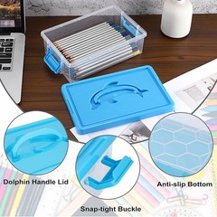 Clear Plastic Storage Box with Lid Stackable Organizer Bin Container 1-Pack