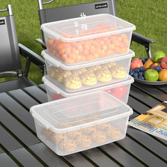 Clear 14 Quart Pizza Dough Proofing Bin – 4 Pack Latching Storage Containers