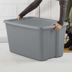 Extra Large Storage Bin, 30 Gallon Plastic Storage Container with Snap-On Lid,