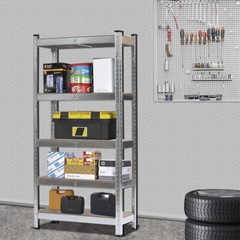 59” Heavy Duty Muscle Rack Garage Steel Metal Storage 5Shelf Adjustable Shelves