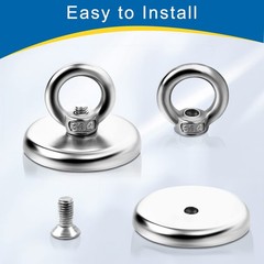 Strong Magnetic Hooks 10 Pack, 100 LBS Pulling Force Rare Earth Neodymium
