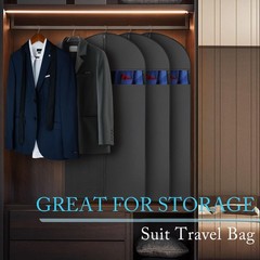 10 Pack 43-inch Garment Bags for Travel, Garment Bags for Hanging Clothes wit…