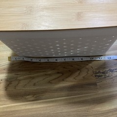White Ventilated Storage Bin Bamboo Lid Organization Kitchen Bedroom Bath