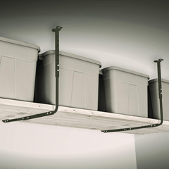 Hyloft Adjustable Garage Ceiling Mount Storage Rack Kit, Ceiling Shelving Mounts