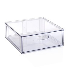 Clear Glossy Plastic Pull-Out Closet Drawer Large Size Adult Size