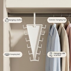 2 X V-shaped hanger with double-sided hooks wardrobe organization
