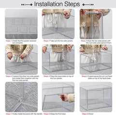 4 Packs Clear Plastic Handbag Storage Organizer for Closet, Small Acrylic Displa