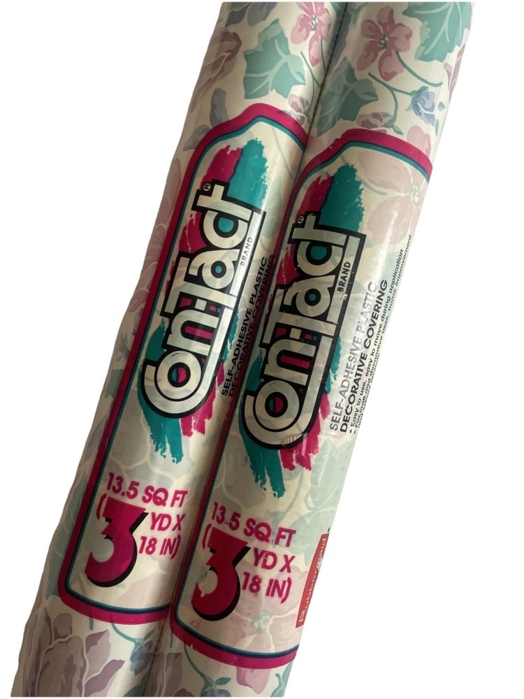 2 Rolls New Vintage 1991 Rubbermaid IVY CHARM Contact Paper Sealed