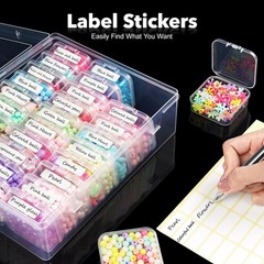 Bead Organizer , 93Pcs Small Bead Storage Containers Plastic Cases with Hinge…