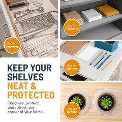 Refrigerator Liners for Shelves (8 Pack) 8 Sheets (17.7 x 11.4 Inches), Clear