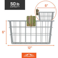 12 In. W X 6 In. H Small Steel Track Basket