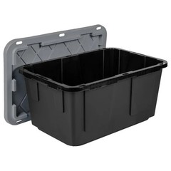 8-Pack, 27 Gallon Plastic Storage Container Bin, Heavy Duty, Lids, Greenmade NEW