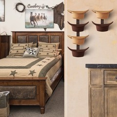 P-ALADIN Cowboy Hat Holder, Rack for 16 x 9.3 x 3 inches, Walnut