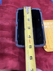 Lowe’s Teeny Tote Storage Container 4.8 x 3.3 x 2.4 Black Yellow .38 quart viral