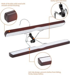 Wooden Pants Hangers Cherry 10 Pack…