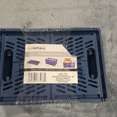 Storage Essentials Collapsible Basket Size 9.25 x 6.61 x 4.72 Inch, Blue(setof2)