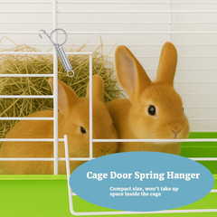 10 Pack Multi-Functional Metal Finger Spring Latch Hook for Rabbit Cage Door