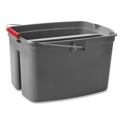 Rubbermaid Commercial 262888GY 19 qt. Plastic Double Utility Pail – Gray New