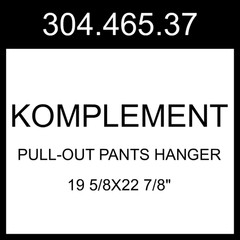 IKEA KOMPLEMENT Pull-out Pants Hanger White 19 5/8×22 7/8″ 304.465.37