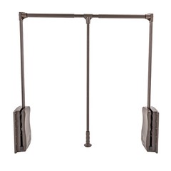 Polished Chrome Soft-Close Pull-Down Wardrobe Lift Adjustable 35–47.2 in 55 lb