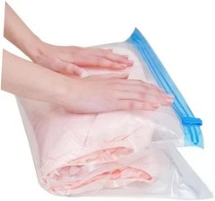 12pcs Hand Roll up Vacuum Compression Bags 35×50 40x60cm Pa+pe 7-layer Space …