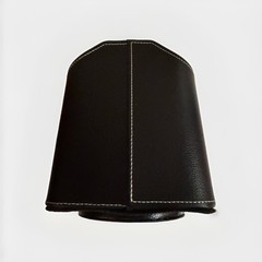 Unbranded Black Faux Leather Spinning Remote Control Holder Desk Organizer Only