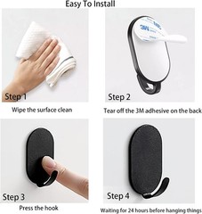 Sticky Adhesive Hooks 10 Pack Stainless Steel Stick Hooks for Hanging Towel Coat