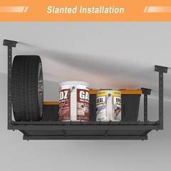 Heavy Duty Garage Ceiling Storage Rack 250lbs Overhead Organizer Adjustable New
