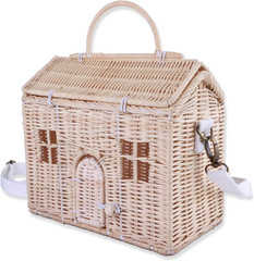 Handwoven Rattan Storage Basket with Handle – Stylish Multi-Use Organizer