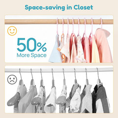 60 Pack Kids Hangers, 11 Inches Baby Clothes Hangers for Closet, Stackfit Interl