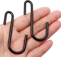 10 Pack Heavy Duty Black S Hooks – Perfect for Kitchen & Closet Organization