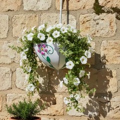 Umbrella Wall Planter European Design Garden Decor Rustic Finish for Patio