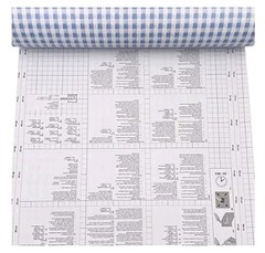Blue-White Gingham Countertop Door Sticker Shelf Liner 17.7inch by 9.8 Feet