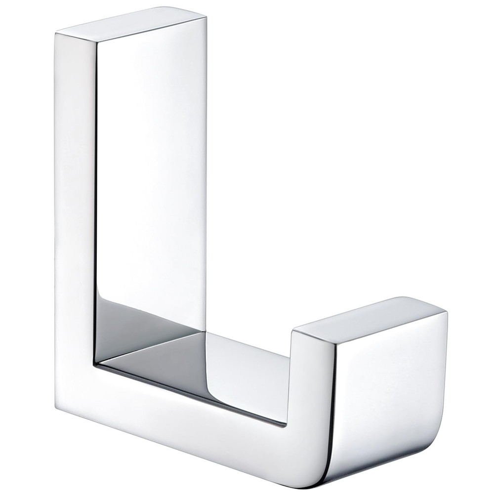 Bath Towel Hook Polished Chrome 304 Stainless Steel L Shape Coat Hanger Wall