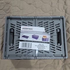 Storage Essentials Collapsible Basket 9.25 x 6.61 x4.72 Inch Gray (SETOF 2)