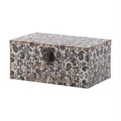 Leo Set of 3 Storage Boxes- Vegan Leather Lining- Ornate Printed Designs