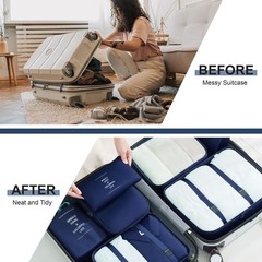 7x Travel Storage Bag Packing Cubes Set Luggage Organizer for Suitcase Carry On