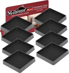 Yelanon Non Slip Furniture Pads for Hardwood Floors -8 Pcs 3” Furniture Coaste
