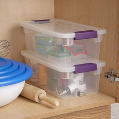 Sterilite 17531712 15 Quart 14 Liter Clear Latch Box, Storage Container, 12 Pack