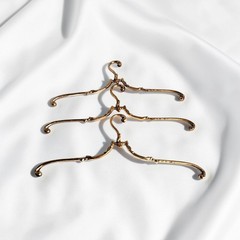 Solid Brass Clothes Hanger 42cm, Vintage Style Gold Garment Hanger