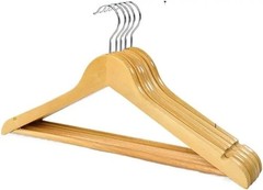 Premium Lotus Wood Hangers With Notches For Suits Jackets Shirts