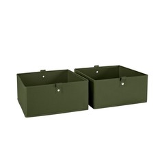2pc Folding Storage Bins Set 10.5” Organizer with Handles for Toys, Games,